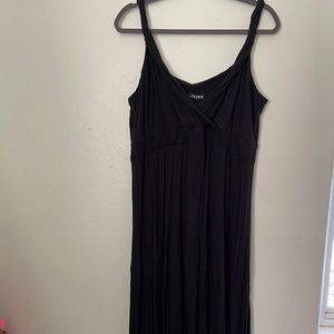 Lane Bryant knit twisted strap dress with shark bite hem